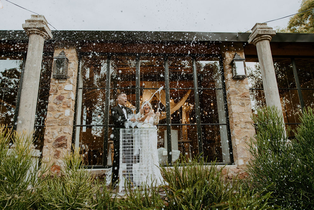 champagne tower outside